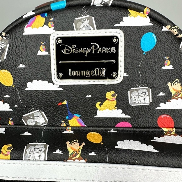 Loungefly Disney Parks Pixar Up Black Allover Print Mini Backpack - Picture 2 of 5